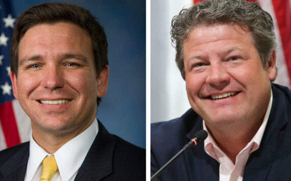 Florida Gov. Ron DeSantis and King County Council member Reagan Dunn.