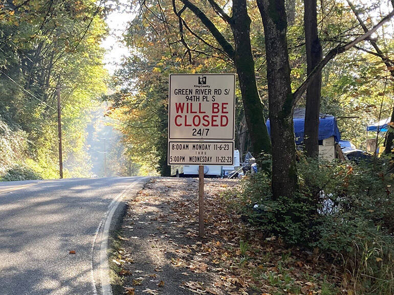 King County will clear homeless camps and vehicles along a portion of the Green River Road between Kent and Auburn. COURTESY PHOTO, King County