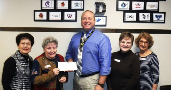 Pictured left to right: Sue Perez; Joan Morgenstern; Ryan Foster, Assistant Superintendent Auburn School District; Tina Underdahl; and Judy Dotson. (Courtesy photo)