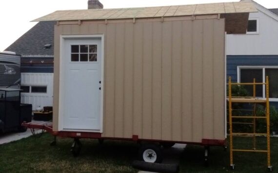 Santa House under construction in 2022 at the house of Billy Jack and Kristi Newman. (File photo)