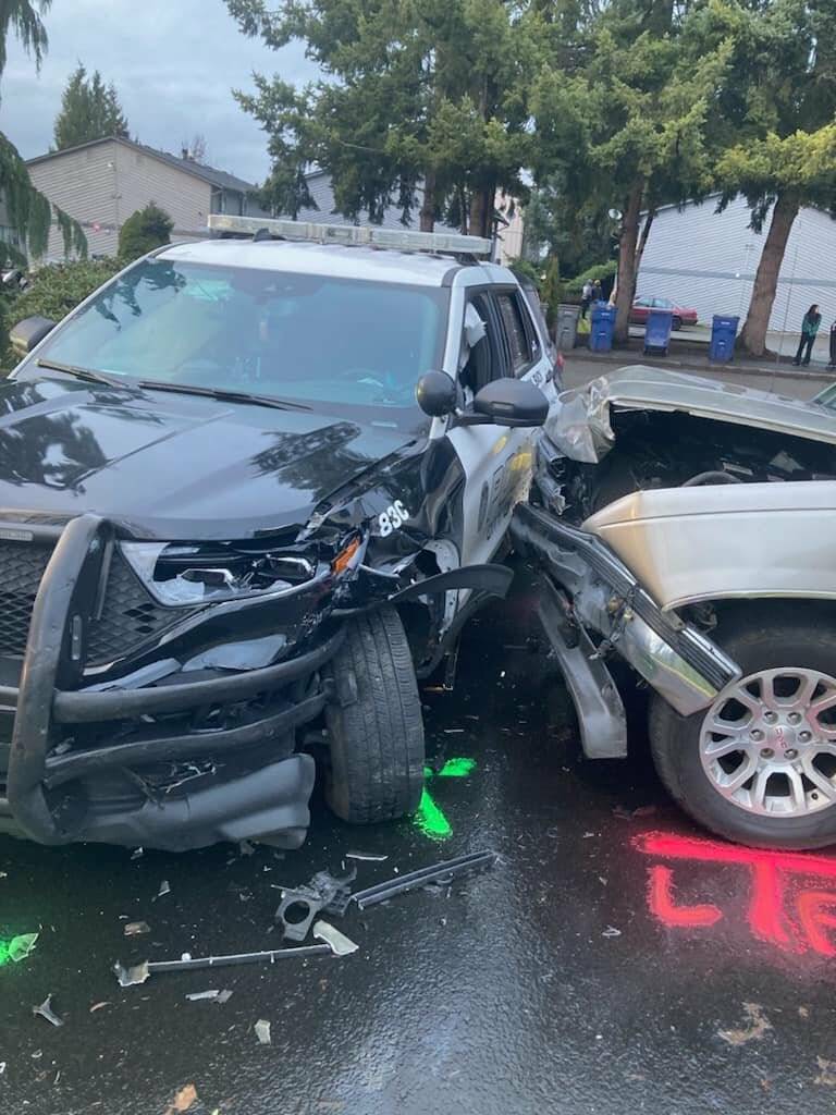 Antonio Fernandez, 28, attempted to flee the area as a passenger in an SUV with three additional occupants, according to the police department. The suspects’ vehicle struck an Auburn Police Department’s K9 vehicle after turning into a parking lot to avoid an armored SWAT vehicle, according to the department. (Courtesy of the Auburn Police Department.)