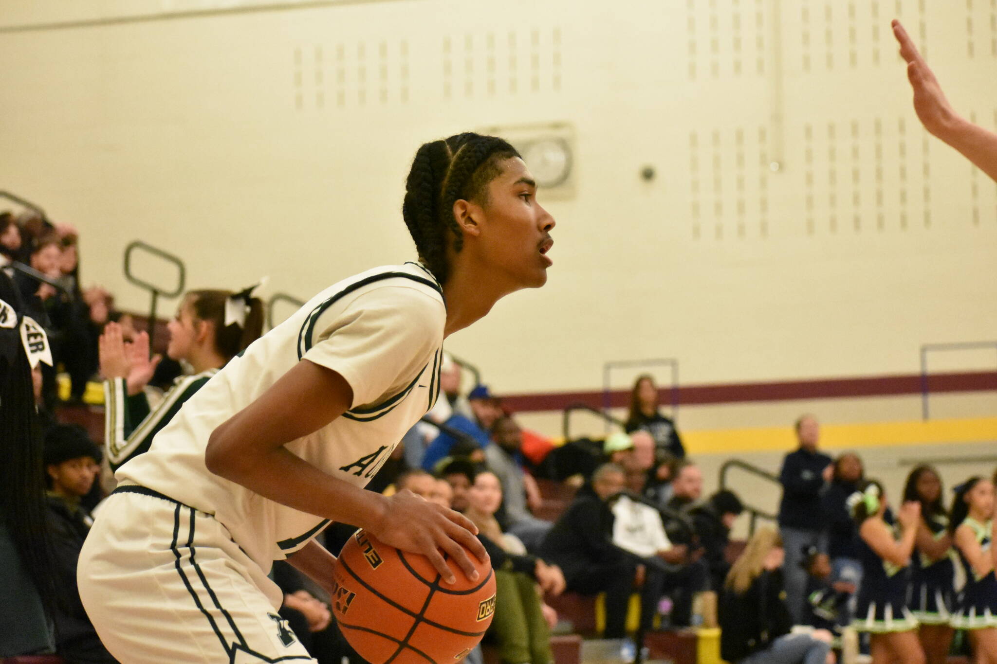 Daniel Johnson eyes down a defender. Ben Ray / The Reporter