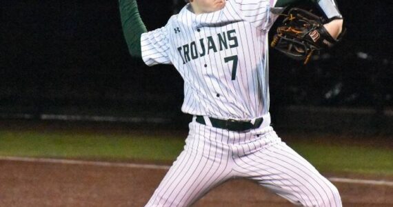 CJ Baxter threw two scoreless innings in the win over Decatur. Ben Ray / The Reporter