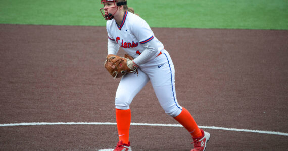 Addy Thibeault-Miranda in the circle for the Lions.