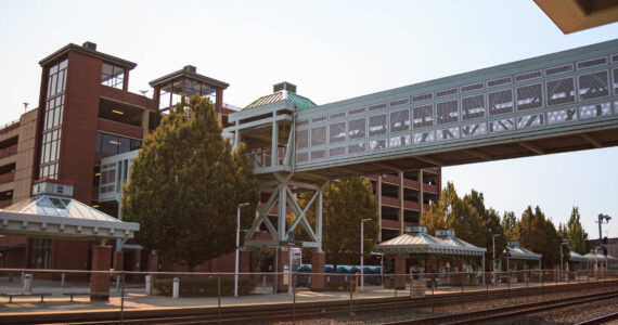 Auburn Station’s existing parking garage. (File photo)