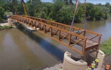 Artist’s conception of bridge-to-be over White River, connecting Game Farm and Garm Farm Wilderness parks and installing a new Coal Creek water main. Courtesy image.