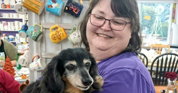 Owner JoAnn Johnson and the star of Klay Crazy — Ringo Starr the Dachshund. Photo by Bailey Jo Josie/Sound Publishing.