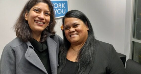 Pictured: Kirti Lal and Pensihda Jack from @Work, which is located at 4018 A St. SE at the southern end of the White River Junction shopping center. Photo by Robert Whale/The Reporter