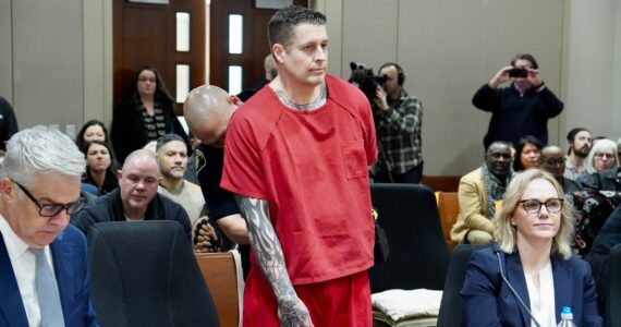 Jeffrey Nelson receives his sentence Jan. 23 at the Maleng Regional Justice Center in Kent. Photo by Joshua Solorzano/Sound Publishing