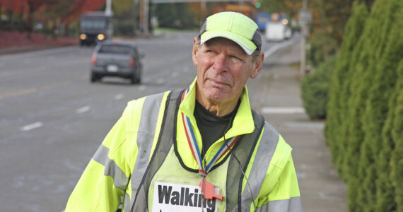 Don Stevenson follows South 196th Street en route to the Interurban Trail in Kent. File photo