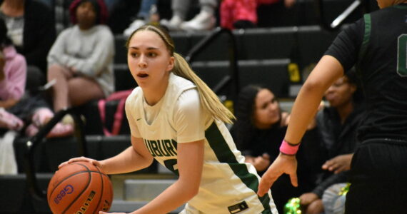 Morgan Richardson in action against Emerald Ridge. Ben Ray / The Reporter