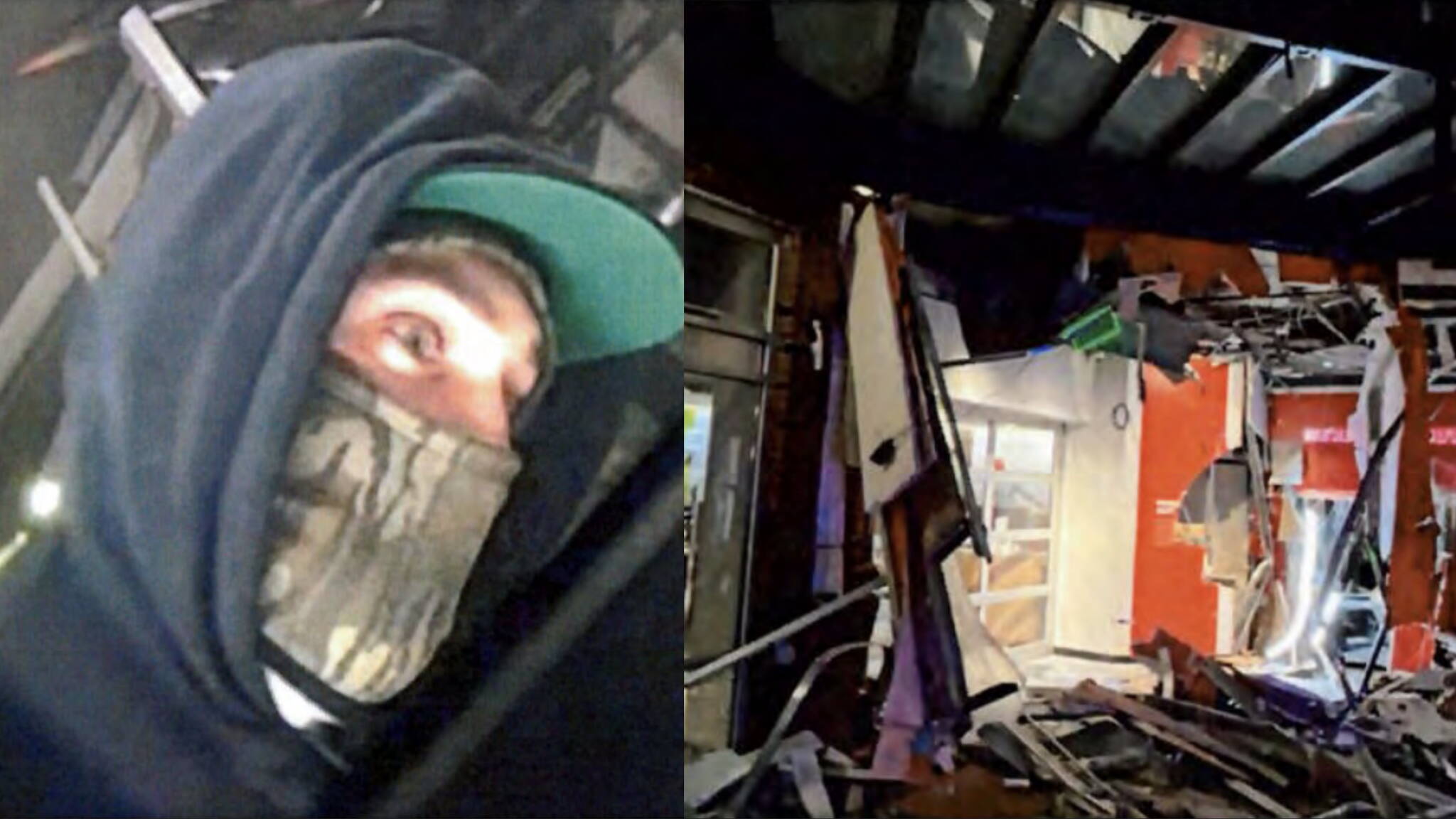 Allegedly, Scott Rhodes and the BECU that the excavator destroyed.