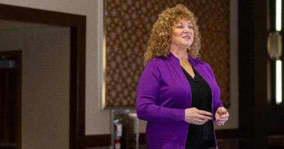 Courtesy photo
Auburn Mayor Nancy Backus delivers the 2025 State of the City address.