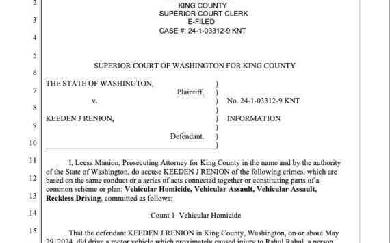 Keeden Renion’s charging documents. Courtesy photo.
