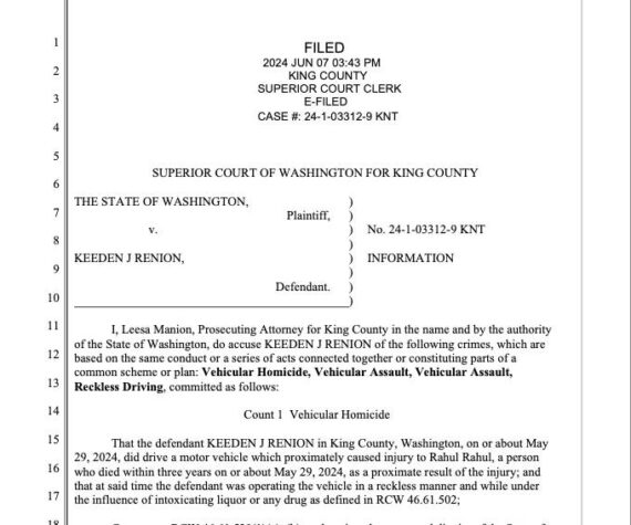Keeden Renion’s charging documents. Courtesy photo.
