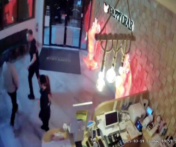 Austin Pickinpaugh trying to stall the suspect. Courtesy photo.