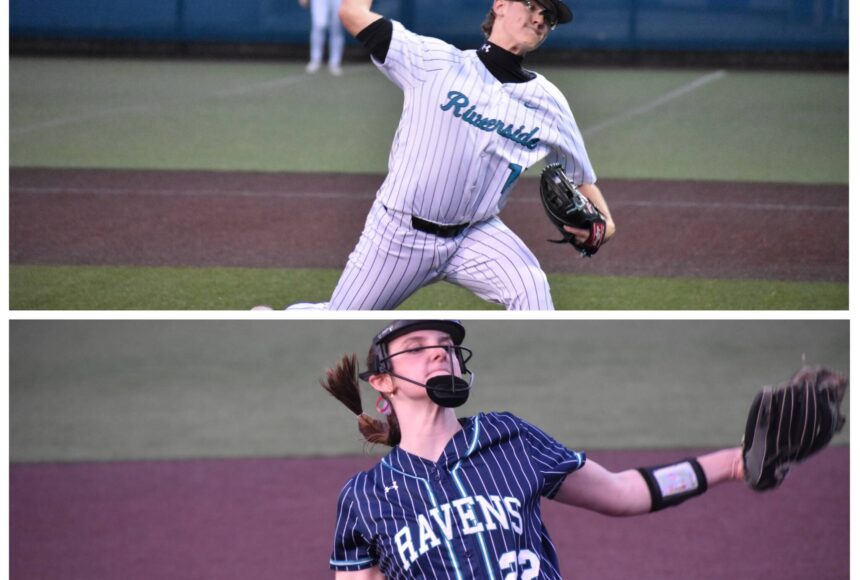 <p>Cameron Bain and Danica Butler pitched very well in at home. Ben Ray / The Reporter</p>