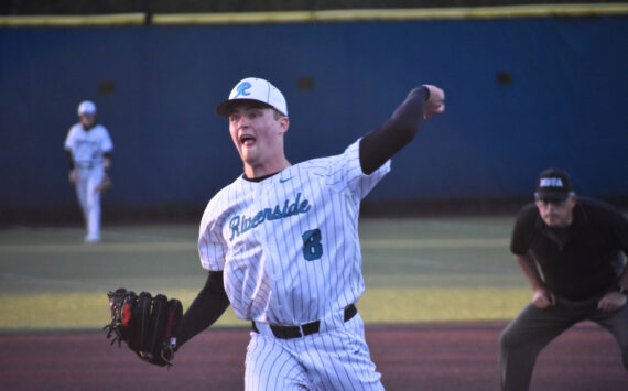 Kaeden Morgan pitching against Kennedy Catholic. Ben Ray / The Reporter
