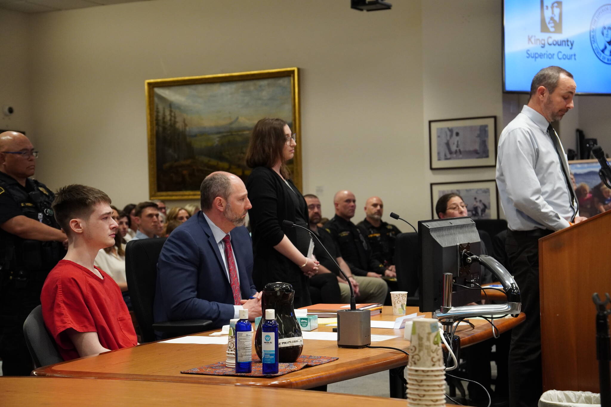 Jaron Brown, father of Boyd “Buster” Brown giving a statement to the judge. Photo by Joshua Solorzano/Sound Publishing