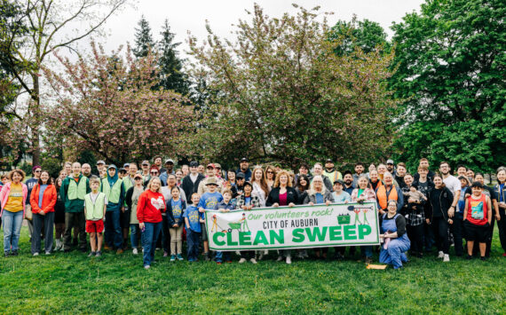 Photos courtesy of City of Auburn
Clean Sweep, Auburn’s annual celebration of Earth Day, took place April 26. Volunteer groups worked on general cleanup, landscaping, planting, weeding, litter pickup and other projects at various parks, trails and other public sites around Auburn.