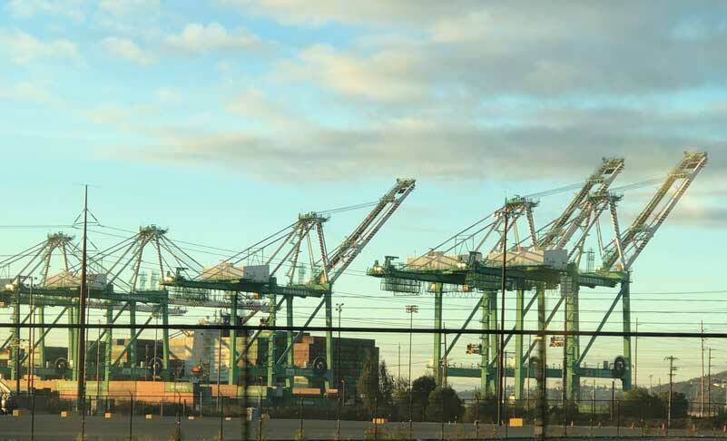 <p>Cranes at the Port of Tacoma. File photo</p>