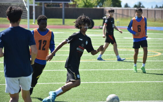 Benjamin Yitbarek controls the ball at training for the Lions. Ben Ray / The Reporter