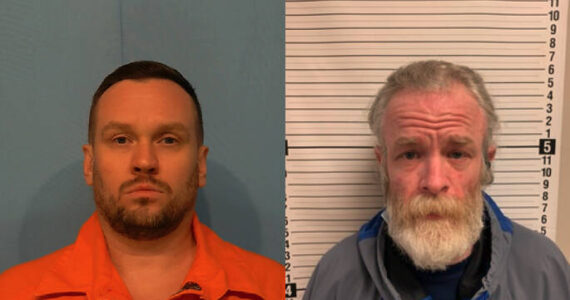 Left to right: Kelly Vernon Sanders and Travis Allen Savoy’s mugshots. Photos courtesy of Washington State Department of Corrections