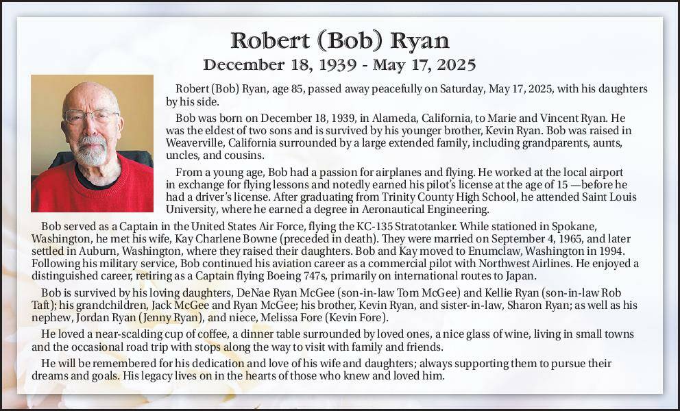Robert (Bob) Ryan | Obituary