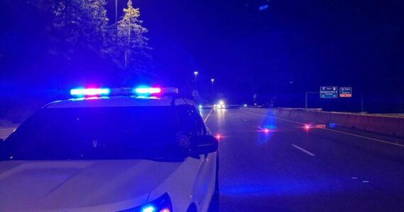 A photo near where WSP initially blocked off the road because of the crash. Courtesy photo.