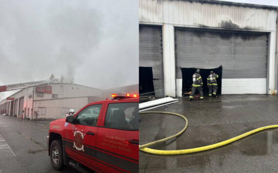 The fire in the 12499 block of W. Main Street. Courtesy photos.