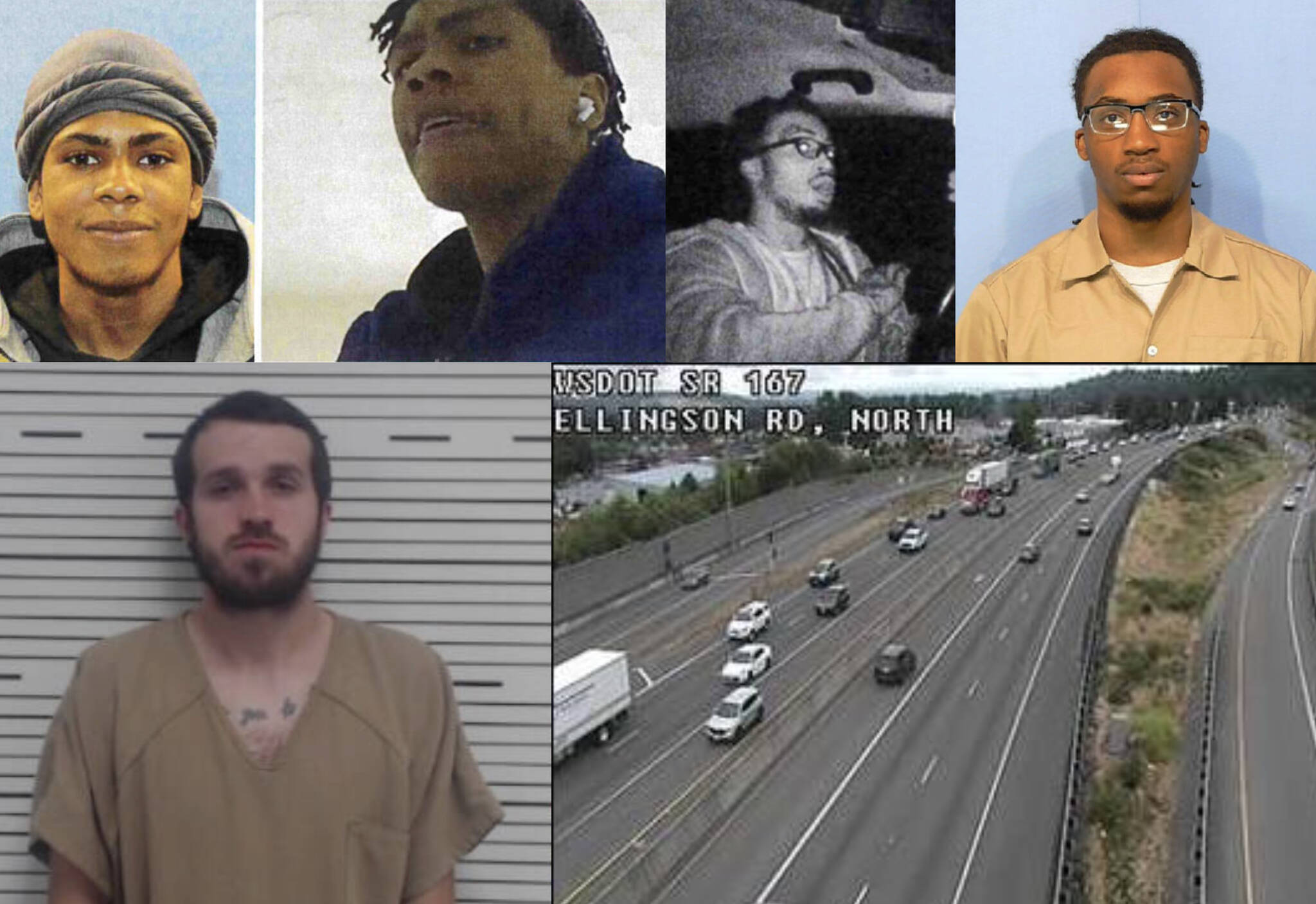 Murder suspects from 2025 and the approximate location of the unsolved murder on SR 167. Courtesy photos