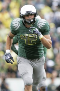 Auburn’s David Paulson is playing more regularly as a sophomore tight end at Oregon. Paulson