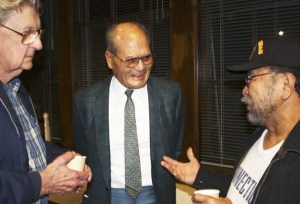 Newly elected Pacific Mayor Cy Sun shares a moment with supporters following his swearing-in ceremony at City Hall last Thursday.