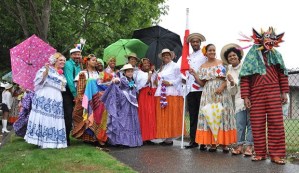 La Comparza De Chinelos group was part of the Mexican Independence Festival celebration on Sunday.