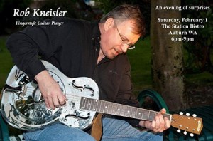 Rob Kneisler plays his familiar favorites at the Station Bistro on Saturday night.
