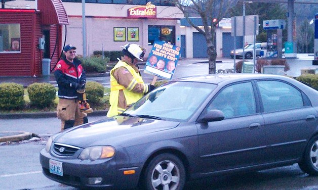 Firefighter Matt Harrington and Battalion Chief Rudy Peden