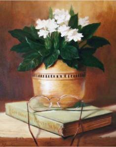 Linda Jacobus' oil still life work