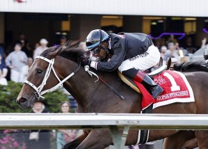 Northwest Farms' Stopshoppingdebbie remains undefeated with a three-quarter-length victory Sunday in the $65