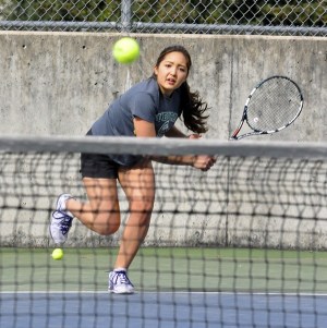 Auburn senior Lauren Thornquist in action.