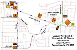 A detour route will be signed during the closure.