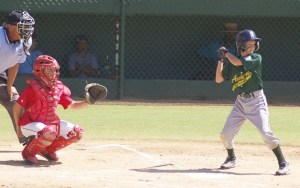 Auburn batter Robbie Wilson anticipates the next pitch during recent regional action. Auburn opens World Series play Friday morning.