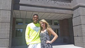 All smiles: Avery Wade and McKenna Wall stood out in many ways at Auburn High School.