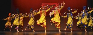 The ABC BHAngrha group dances on stage during the Punjabi Heritage Fair at the Auburn Performing Arts Center last Sunday.