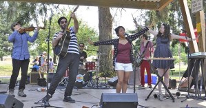 Brian Vogan and His Good Buddies perform at Les Gove Park to open the Kids Summerstage concert series last week. Free Wednesday performances are noon to 1 p.m. at Les Gove Park