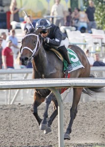 Ethan's Baby and jockey David G. Lopez score a 6 1/4-length victory Sunday in the $50