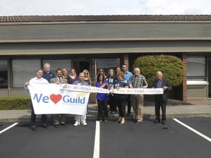 Representatives from the Auburn Area Chamber of Commerce and community leaders recently joined the staff at Guild Mortgage for a ribbon-cutting ceremony.