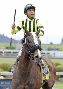 Leslie Mawing is back at Emerald Downs for the 2014 meeting.