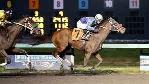 Diamonds Dena and Jake Barton race to a three-quarter-length victory in the $11