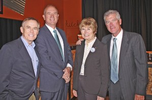 From left: King County Councilmember Pete von Reichbauer; King County Sheriff John Urquhart; Federal Way Deputy Mayor Jeanne Burbidge; and Wild Waves CEO Jeff Stock