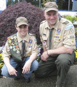 Mark Dempsey and his 12-year-old son